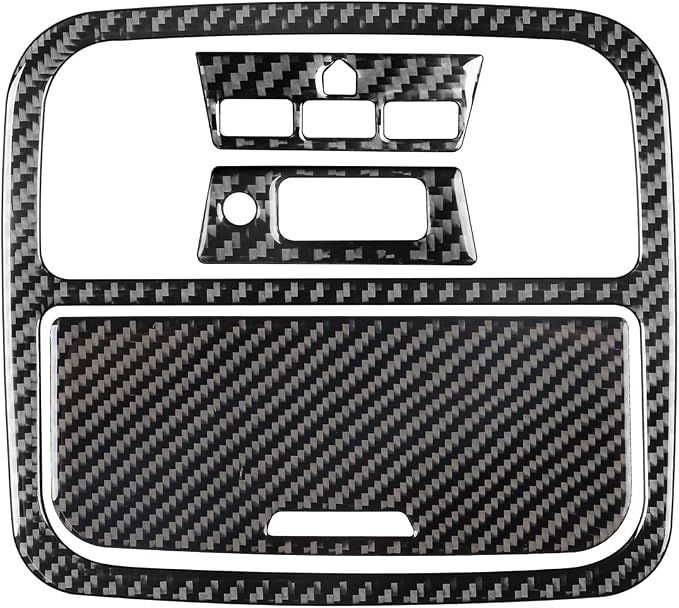 Real Carbon Fiber Trim for Honda Accord Accessories | for 2003 2004 2005 2006 2007，Roof Map Reading Light Panel Reading Lamp Set ，Interior Dash Panel，Thick Overlay Sticker Decal