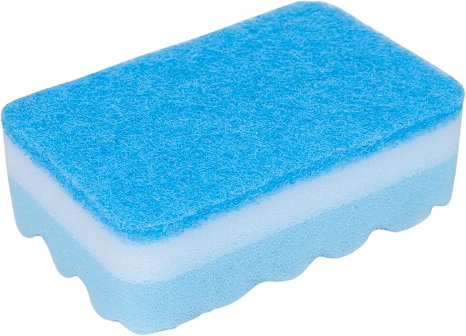 Fabuloso Scratch-Free Kitchen Dish Sponges, Rainbow Cellulose Scrubber Sponge with Scouring Pad for Dishes, Pots, Pans, Counters and Sinks, Tough on Messes, 4.25 x 2.75 x 1.25 in, 12 Count