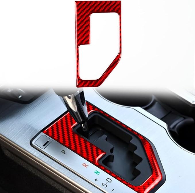 Real Carbon Fiber Trim for Toyota Camry Accessories | for 2012 2013 2014 Gear Shift Panel Interior Thick Overlay Decal