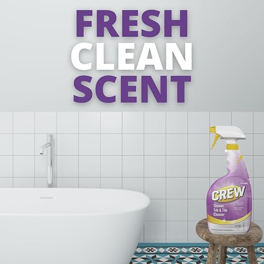 Diversey - CBD540281 Crew Shower, Tub and Tile Cleaner 32 oz./946 mL Capped Spray Bottles (Pack of 4)