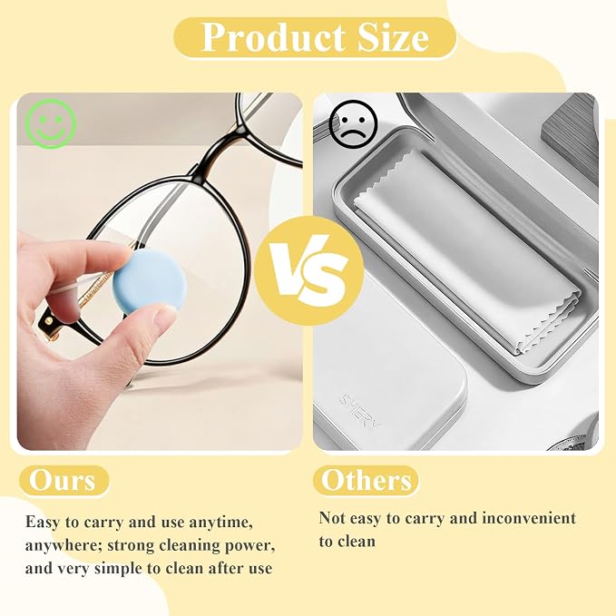 4-Pack Macaron Phone Screen Cleaner, Portable Screen and Eyeglass Brush Cleaner, Washable Double-Sided Screen Cleaner, Suitable for Glasses, Mobile Phones and Computers（Pink/Green/Blue/Khaki