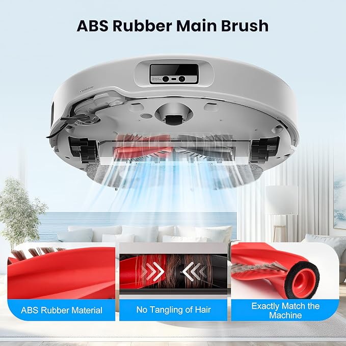 28 Pcs Qrevo S5V Replacement Parts for Roborock Qrevo Curv/S5V Robot Vacuum | 2 Pairs Mainbrush 4 Filter 6 Dust Bags 6 Mop Pad 6 Sidebrush 1 Cleaning Brush 1 Screwdriver