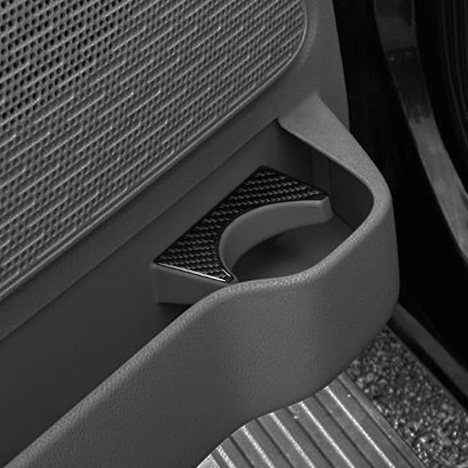 Carbon Fiber Driver Side Stickers Fit for Ford Expedition 2007-2014 | for 2007 2008 2009 2010 2011 2012 2013 2014 | Driver Side Door Storage Box Trim | Accessories | Anti-scratch
