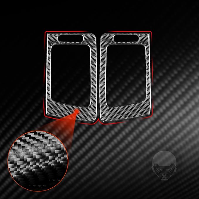 Real Carbon Fiber Trim for Infiniti Accessories | for G35 G37 G25 Q60 Q40 2007-2015 X S Sedan Coupe Convertible Dash Sides Air Vent Outlet Frame Interior Thick Overlay Decal