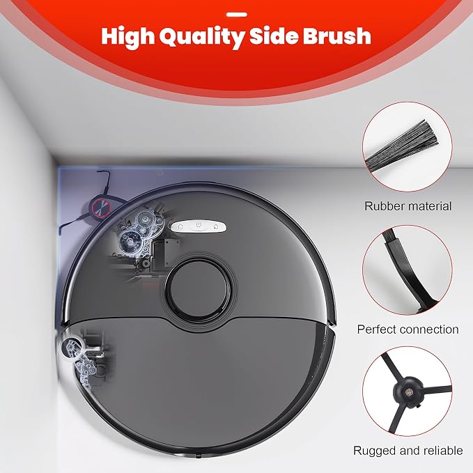 30 Pack Accessories Kit for Roborock S8 MaxV Ultra Robot Vacuum | 1 Pair Main Brushes, 2 Self-Cleaning Brush, 6 Side Brush, 4 Filters, 4 Round Mop Pads, 4 Long Mop Pads, 6 Dust Bags, 2 Tools