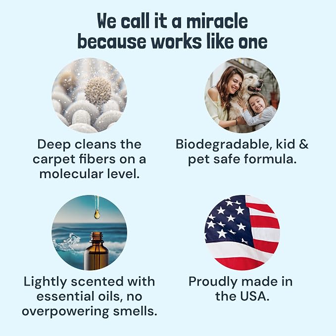 Sunny & Honey Carpet Cleaner Shampoo Solution for Machines, 1 Gal Summer | USA Made - Stain and Odor Eliminator - Cleans Carpets and Upholstery - For Upright and Spot Cleaners - Concentrated Formula