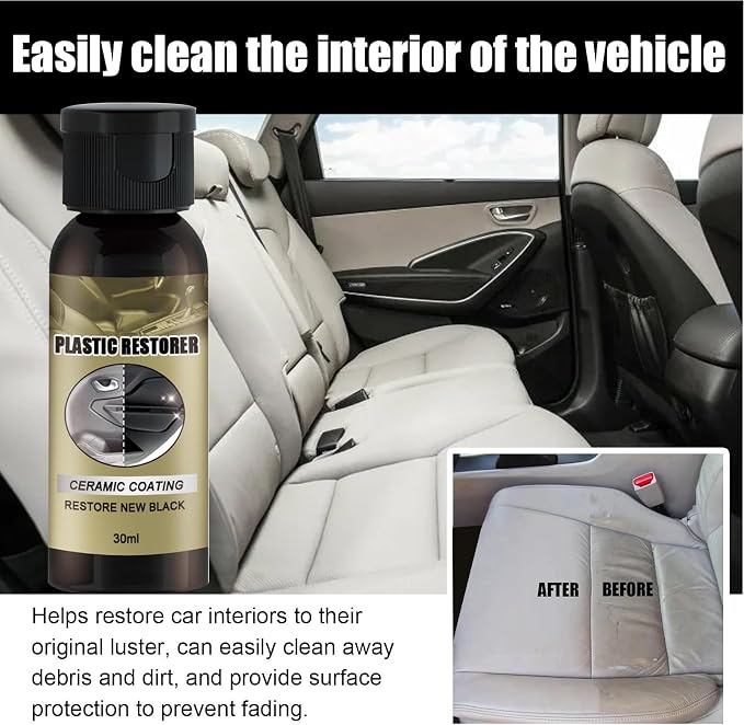 Interior Care Products Polishing Cleaning Shine Restorer | 30ml Car Dashboard Conditioner Paste for Trim Windshield Rubber Panel Truck Vehicle Sedan Scooter SUV