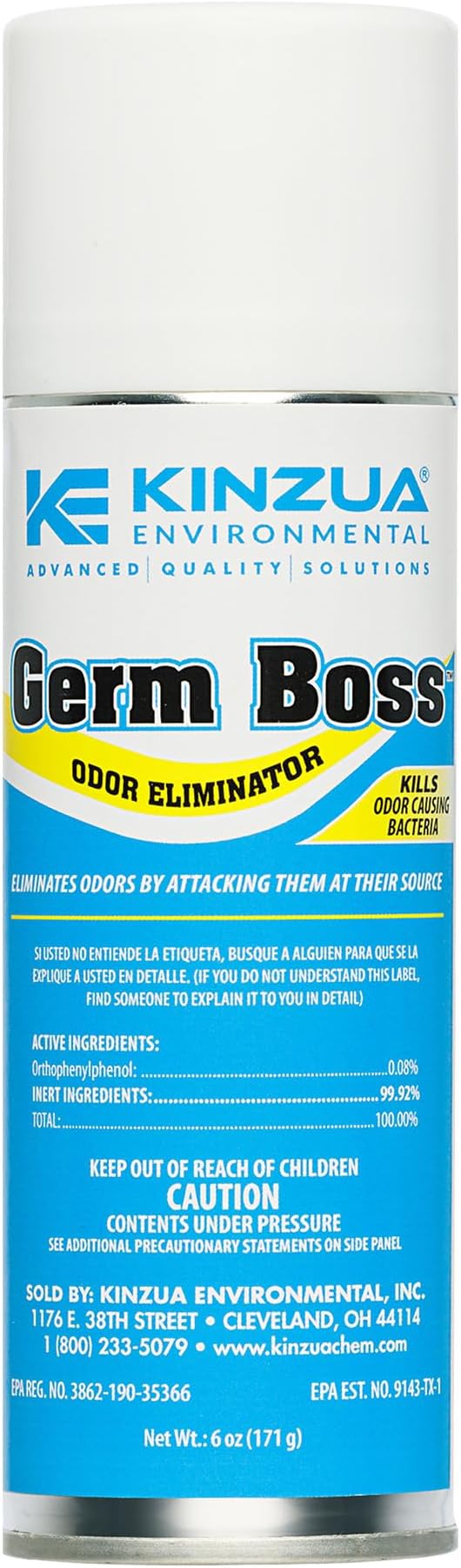 Germ Boss Strong Odor Eliminator, Fast-Acting Cleaning & Deodorizing Fogger, Mold Bomb Fogger for Smell Control with Fresh Scent, Covers Up to 1,000 cu ft, 6 oz