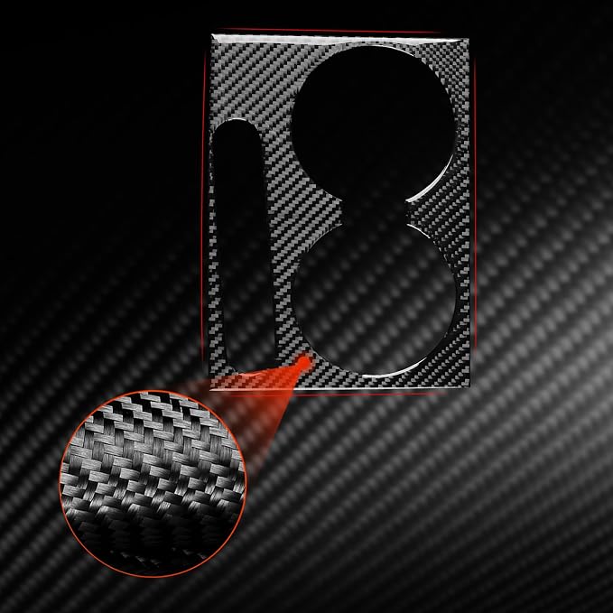 Real Carbon Fiber Trim for Honda Accord Accessories | for 2003 2004 2005 2006 2007，Cup Holder Center Control Panel Cover，Thick Overlay Sticker Decal