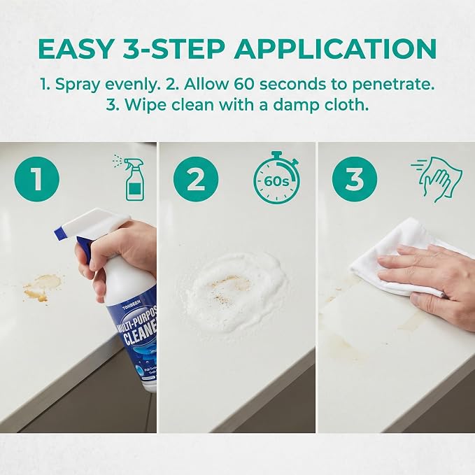 Mattress Stain Cleaner for Urine, Multi-Surface Spot Remover for Mattress,Effective on Fresh Stains, Drink Spills, and Light Soiling, Quick-Drying No-Rinse Formula with Brush Applicator, 500ml