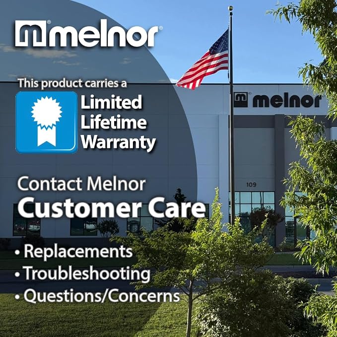 Melnor 65188AMZ RelaxGrip Metal Nozzle, Multi-Pattern, Arthritis Foundation Ease of Use Certified, Quick Connect Bundle, Black, Yellow
