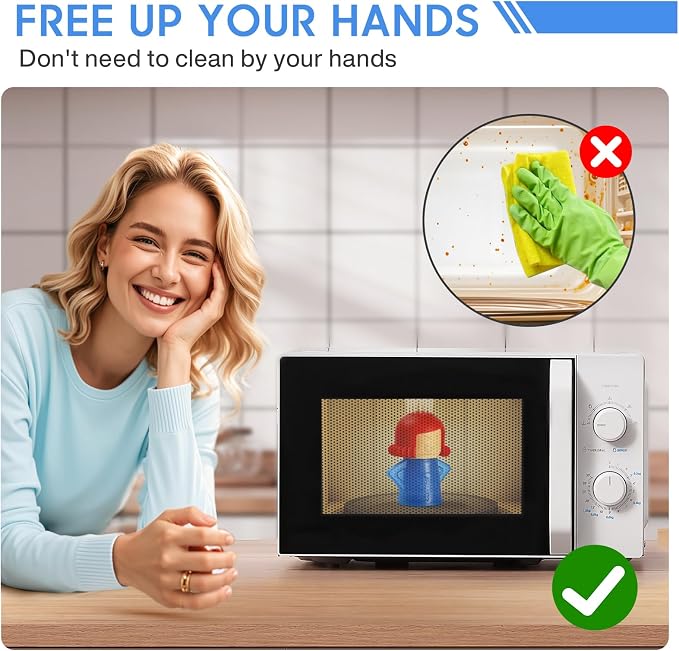 Spardar Angry Mama Microwave Oven Steam Cleaner, 2 Pack Microwave Cleaner for Kitchens, The Fun and Easy Way to Cleaning work with Amazing Results