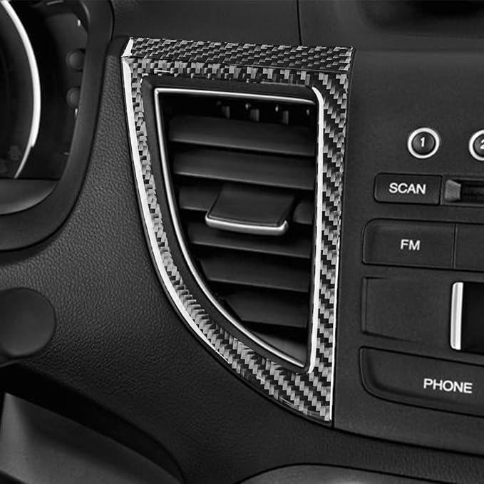 Real Carbon Fiber Trim for Honda CRV Accessories | for CR-V 2012 2013 2014 2015 2016 Central Console Air Outlet Vent Cover Sticker Interior Thick Overlay Decal