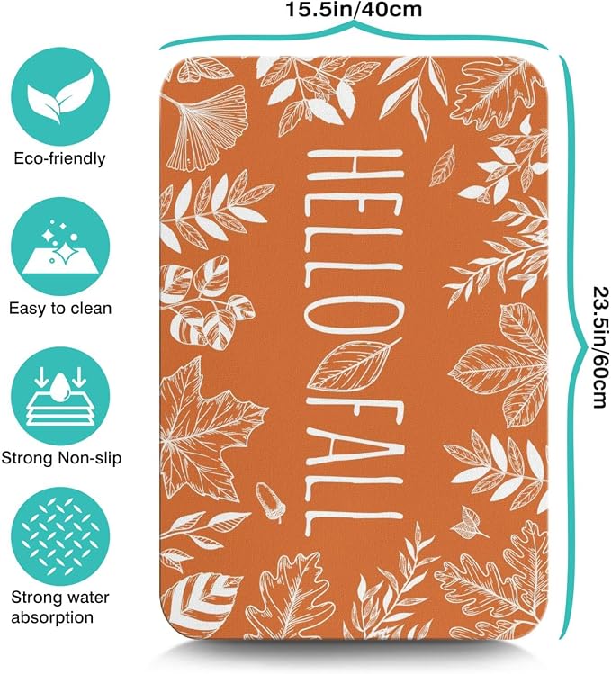 Fun Coffee Mat 23inx15in,Coffee Bar Mat for Countertops,Absorbent Hide Stain Anti-Slip Coffee Bar Accessories Fit Under Coffee Machine Mat,dish Drying Mats for Kitchen