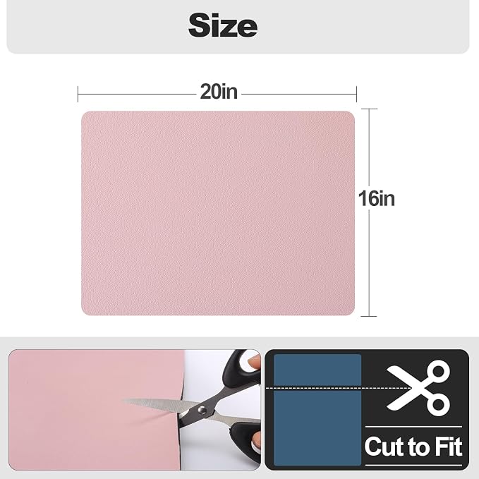 Ecotrim - Dish Drying Mat for Kitchen Counter | Coffee Bar Mat for Countertops | Heat Resistant Drainer Mat with Non-slip Rubber Backed | Hide Stain Kitchen Absorbent Draining Mat | Pink 16"x20"
