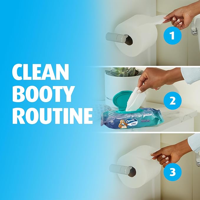 Charmin Flushable Wipes, 320 Total Wipes (8 Packs of 40)