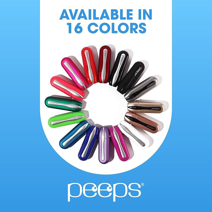 Peeps Glasses Cleaner - for Eyeglasses, Reading Glasses, and More - Lens Cleaner with Carbon Microfiber Tech-Injected Purple-2 Count (Pack of 1)