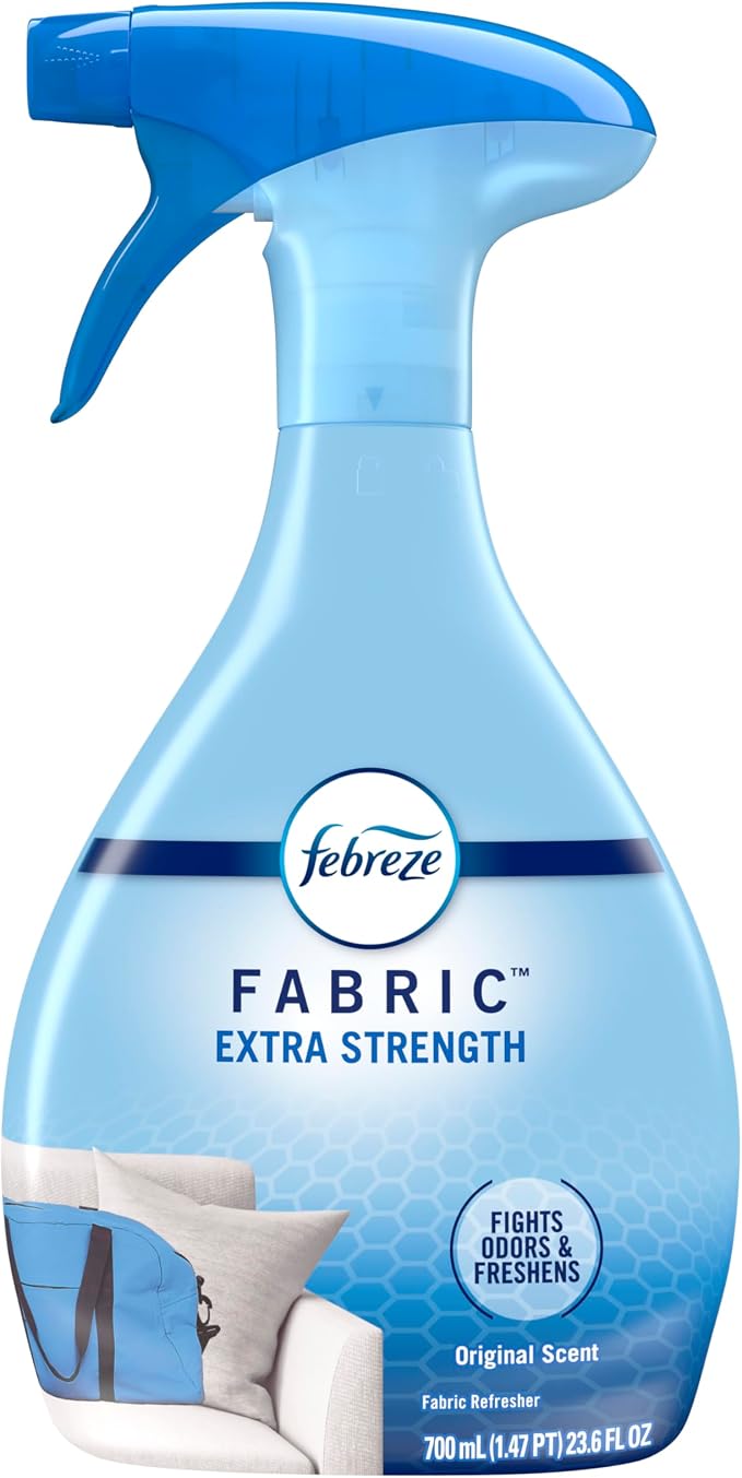 Febreze Fabric Spray Air Freshener, Odor-Fighting Fabric Refresher, Sneaker Balls Alternative, Couch Cleaner, Linen Spray, Multi-Use, Extra Strength Scent, 23.6 fl oz (Pack of 2)
