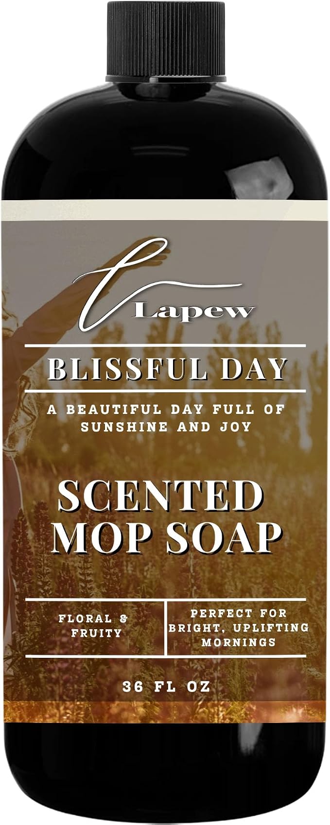 Lapew Blissful Day Scented Mop Soap - Luxury Floor Cleaner Concentrate for Mopping Tile, Laminate, Vinyl & Hardwood | Streak-Free, Low-Foam | 36 oz