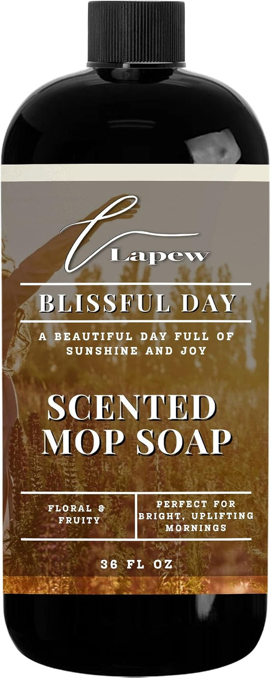 Lapew Blissful Day Scented Mop Soap - Luxury Floor Cleaner Concentrate for Mopping Tile, Laminate, Vinyl & Hardwood | Streak-Free, Low-Foam | 36 oz