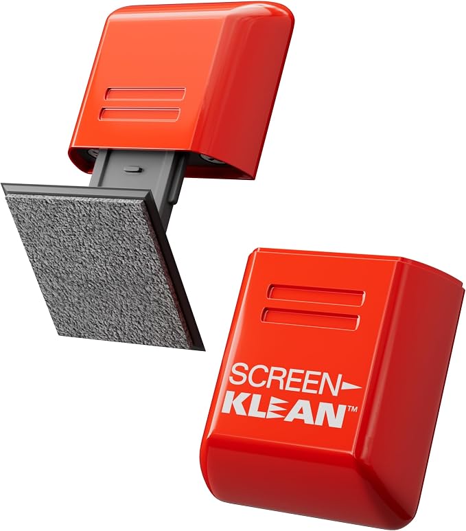 ScreenKlean Tablet Screen Cleaner - Compatible with iPad, Android & Amazon Tablet - with Carbon Microfiber Tech-Injected Red-1 Count (Pack of 1)