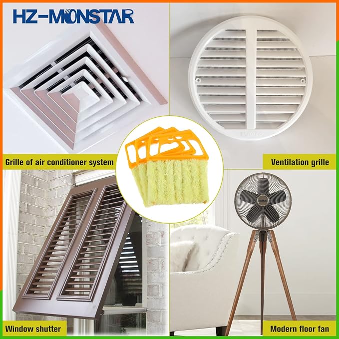 3Pcs Window Venetian Blind Cleaner Duster Tool Blinds Dust Dirt | 7 Finger Dusting Cleaner Tool for Window Air Vent Air Conditioner Fan Duster Dirt Housekeeping Tool for Wood Blinds Dust Dirt