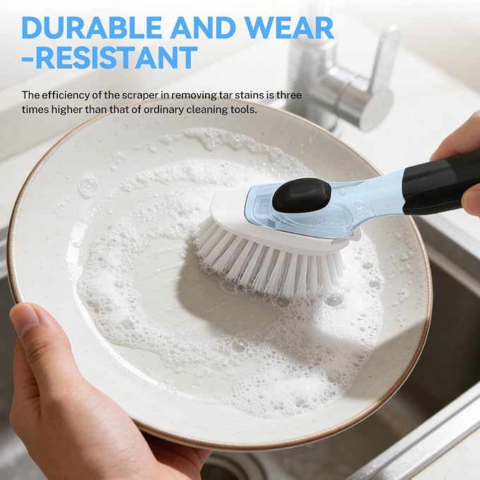 Dish Brush Refills 4 Pack, White Replacement BrushHeads Compatible with OXO Dish Brush & OXO DishScrubber