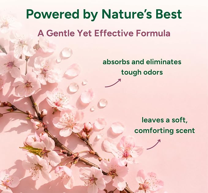 Good Natured Brand | Carpet Deodorizer & Freshener Powder | 31 oz Pet Odor Eliminator for Strong Odor & Pet Urine | Fresh Natural Cherry Blossom Scent | Safe for Homes with Pets