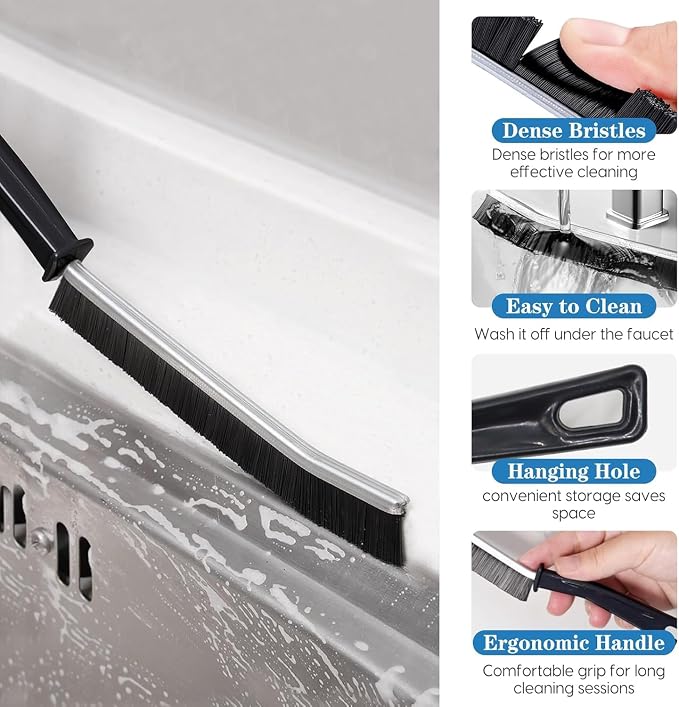 14 Pcs Crevice Cleaning Brush, Corner Brush, Screen Cleaner Brush, Cleaning Tools for Housekeeping, Garbage Disposal Cleaner Brush, Window Track Cleaning Tools, Kitchen
