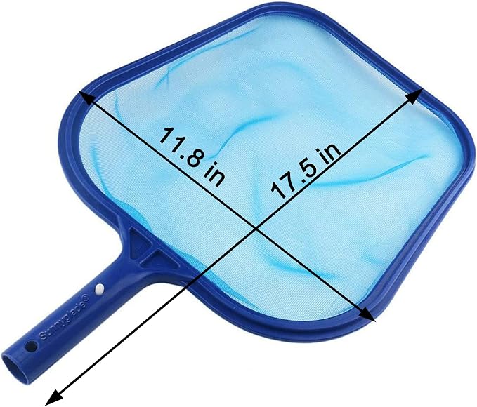 Sunnyglade Swimming Pool Cleaner Supplies/Professional Heavy Duty Pool Leaf Rake Fine Mesh Frame Net/Cleaning Leaf Skim Net (17.5x11.8in) (Pack of 2)