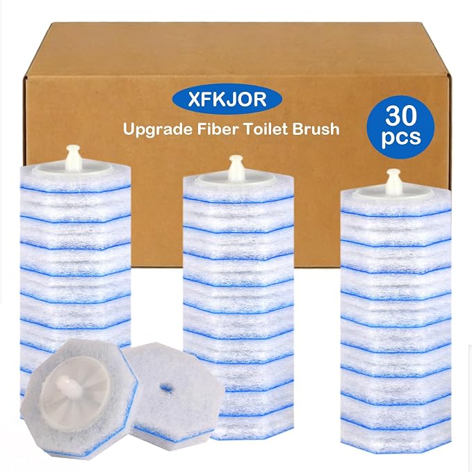 30 Count Toilet Bowl Brush Refills for Clorox - Upgrade 3-Layer Thickened Toilet Bowl Brush Compatible with Clorox Toilet Brushes, Toilet Bowl Cleaners with 5X Cleaning Power, No Falling Apart
