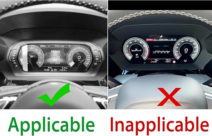 Real Carbon Fiber Speedometer Decals Fit for Audi A3 8Y S3 2021-2025 | Speedometer Surround Trim | Accessories | Anti-scratch | Self-adhesive