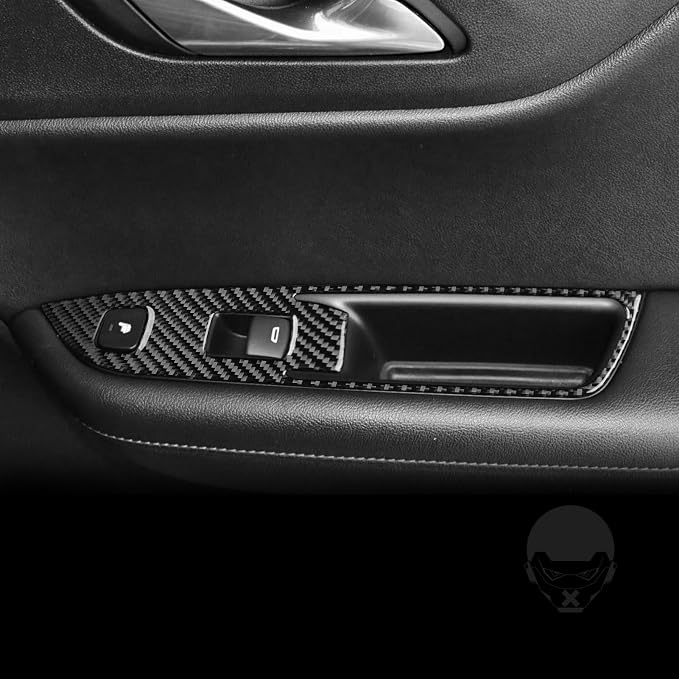 Carbon Fiber Door Window Switch Fit for Chevrolet Blazer 2019-2025 | for L/LT/RS/Premier | Door Window Switch Control Panel Stickers | Accessories | Anti-scratch | Self-adhesive