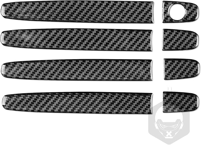 Exterior Door Handle Trim for Toyota Corolla 2009-2013 Accessories Black | Soft Carbon Fiber | Upgrades for Car | Only for Left-Hand Drive | Anti-Scratch | Sporty Style