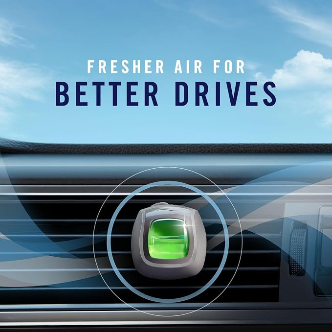 Febreze Car Vent Clip Air Freshener, Gain Island Fresh, 3 Count