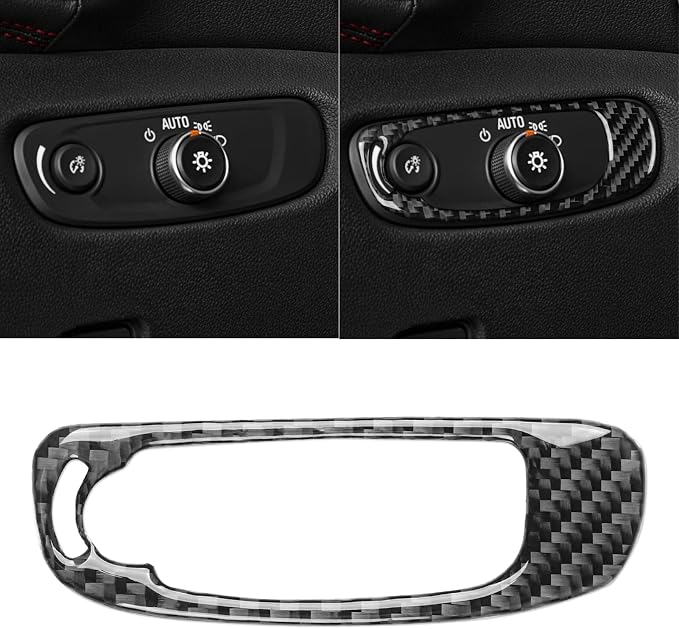 Dim Light Control Trim Decals Fit for Chevy Blazer 2019-2025 Type-B | for L LT RS Premier 2019 2020 2021 2022 2023 2024 2025|Real Carbon Fiber|Thick Overlay|Anti-scratch|Interior Cover