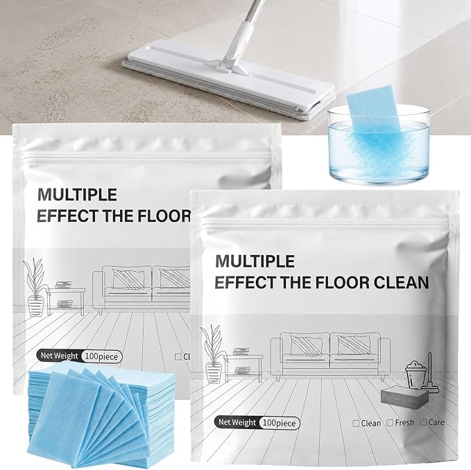 Multi-Surface Floor Cleaner Tablet, Multi-Effect Floor Cleaning Sheets, Multi Effect Floor Cleaner Sheets, Luxury Vinyl Plank & Wood Floors(Camellia Scent, 200PCS)