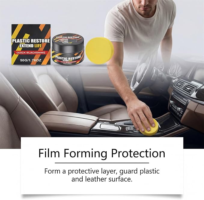 Lasting Polish 50G Restores Shines to Vehicle Dashboards Seat and Trim Prevents Cracking and Discoloration Auto Interior Recover