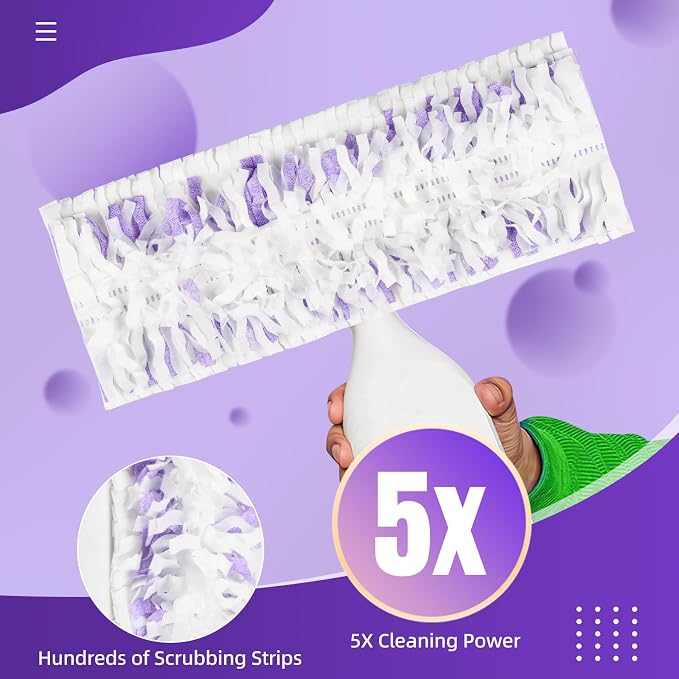 24 Pack Disposable Mop Pads for Power Mop™ Multi-Surface Mop, Floor Cleaning Replacement Mopping Pads Refills
