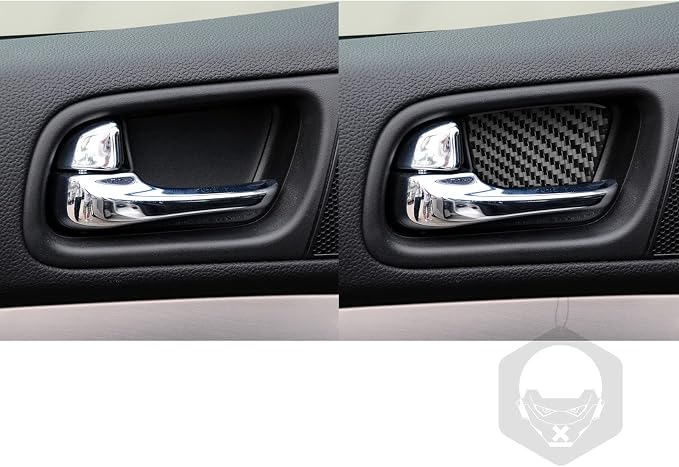 Real Carbon Fiber Trim for Infiniti Accessories | for G35 G37 G25 Q60 Q40 2007-2015 S X Sedan Inner Door Pull Bowl Cup Cover Interior Thick Overlay Decal
