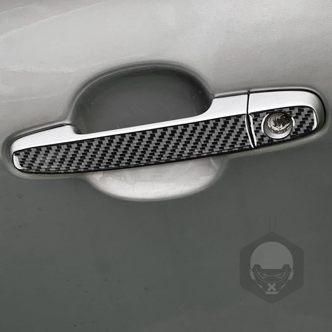 Exterior Door Handle Trim for Toyota Corolla 2009-2013 Accessories Black | Soft Carbon Fiber | Upgrades for Car | Only for Left-Hand Drive | Anti-Scratch | Sporty Style