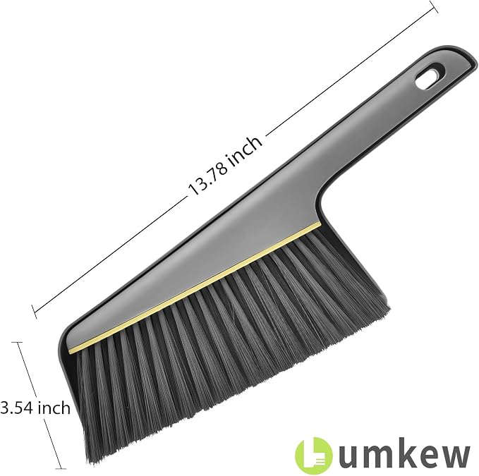Lumkew Small Broom and Dustpan Set, Hand Mini Dust-Pan and Brush,1 Pcs Gray | Handheld, Portable, Compact