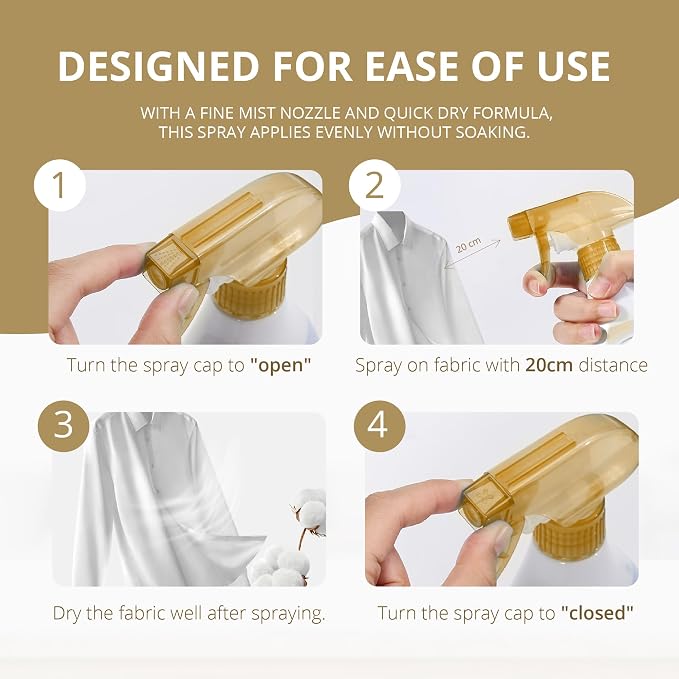 Fabric Refresher Spray - Floral Fresh - Wrinkle Release Spray & Fabric Softener Alternative - Odor Eliminator Deodorizer Spray for Clothes, Bedding and Home Use