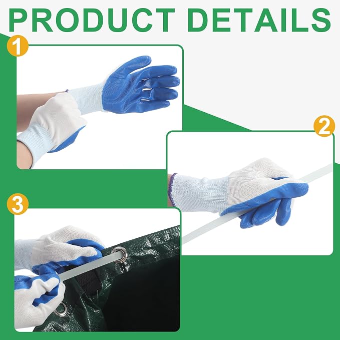 Faccito 1 Pack Litter Bag with Shoulder Strap Trash Pickup Bag Holder Lawn Leaf Chute Vinyl 4.45 Cubic Feet No Bending Portable Trash Picker Grabber for Patio Yard Garden (Green)