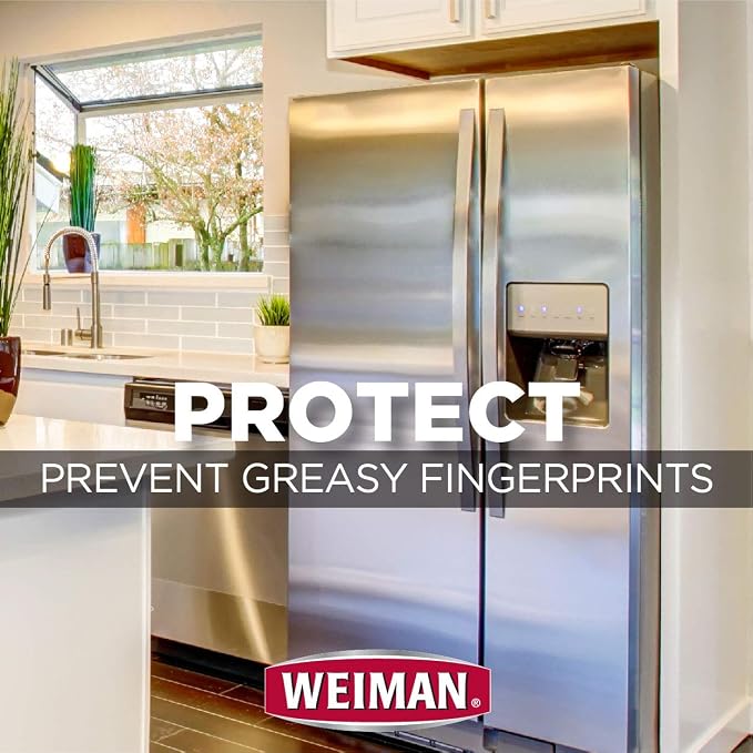 Weiman Stainless Steel Cleaner and Polish - 17 Ounce (6 Pack) - Non-Toxic Protects Appliances from Fingerprints and Leaves a Streak-Less Shine for Refrigerator Dishwasher Oven Grill