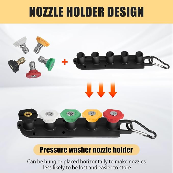Pressure Washer Spray Gun, for Ryobi Pressure Washer Gun | with Jet Wand and 5 Spray Nozzles, M22-14MM, M22-15MM