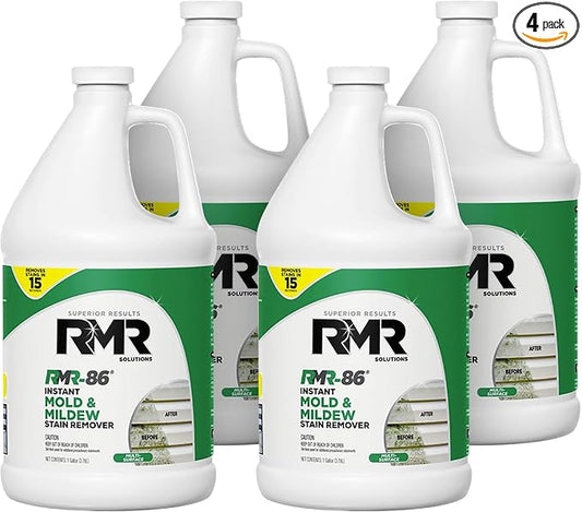 RMR-86 Instant Mold and Mildew Stain Remover Spray - Scrub Free Formula, 4 Pack - 1 Gallon