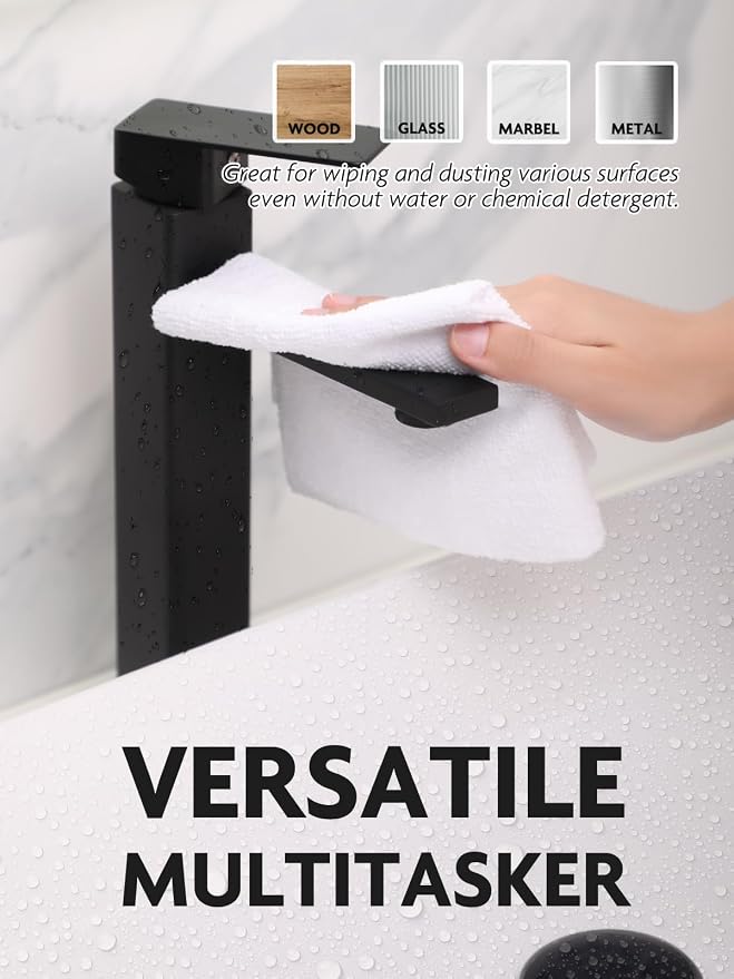 Fantasticlean Microfiber Cleaning Cloth Rolls -150 Sheets (White, Dimgrey) | 12'' by 12'', Super Absorbent, Lint-free, Tear-away Microfiber Towel Roll, for All-Purpose Cleaning