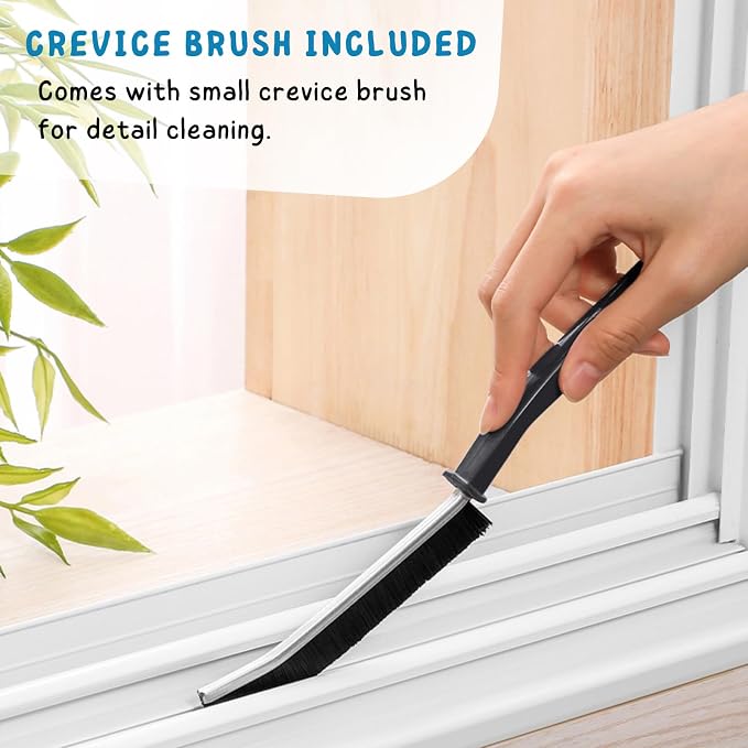 Deck Brush with Long Handle, Scrub Brush for Shower, Stainless Steel Wire Scrub Brush with Long Handle for Deck, Concrete, Patio Floor Cleaning