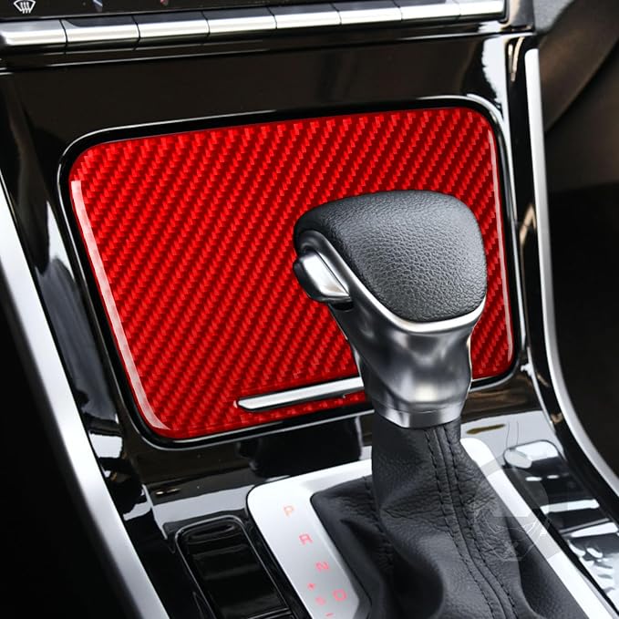 Red Real Carbon Fiber Trim for KIA Forte K3 Accessories | for 2019 2020 2021 2022 2023 2024 Center Console Organizer Storage Glove Box Sticker Interior Thick Overlay Decal